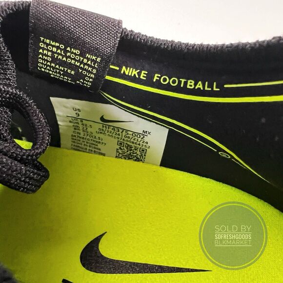 Nike Tiempo Legend 10 Elite Sg Pro AC Metallic Silver Volt HF4375-002 Size 9 main image 5